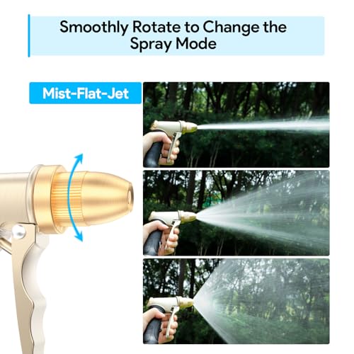 Garden Hose Nozzle, Heavy Duty Metal Spray Nozzle