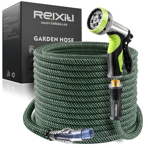 Relxitl Garden Hose, Flexible Water Hose, Ultra Lightweight Non-Expanding hose with 10 Function Sprayer, Leak proof, Pressure Resistant for Yard, Outdoor (Green, 25FT) - color: Green, size: 25FT