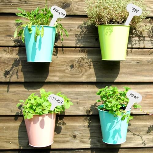 100Pcs 5 * 7cm Plastic Plant t-Type tag Markers Nursery Garden Lawn Labels