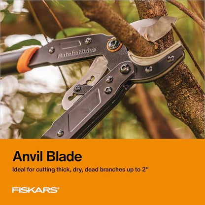 Fiskars 32" Ratchet Drive Garden Anvil Loppers, 2" Cut Capacity - style: 32" Ratchet Anvil