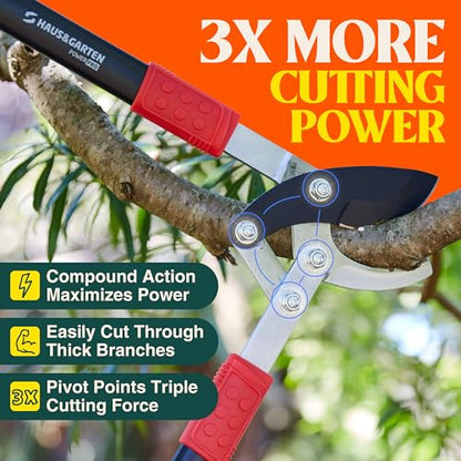 Haus & Garten ClassicPRO Bypass Pruning Shears and PowerPRO Bypass Loppers Bundle