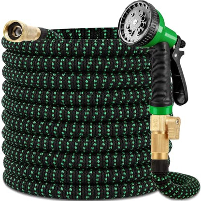 Expanding Garden Hose 25 ft - Expandable Garden Hose Leak-Proof with 4 -Layer Latex Core - 2026 Version/New Patented,Lightweight, Durable, No-Kink Flexible Retractable Water Hose