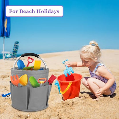 17L Collapsible Cleaning Supplies Caddy with Handle for Travel, Dark Gray - color: Dark Gray, size: 1PCS