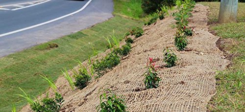 AK-Trading Jute Erosion Control, Soil Saver Mesh Blanket - 48" Wide x 1 Yard (3 feet Long) - 12 Sq. Ft. Coverage - size: 1 Yard