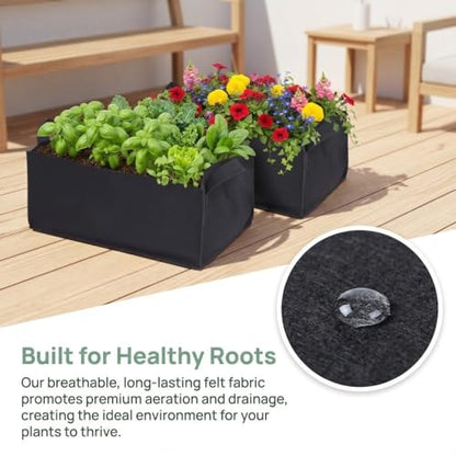 Grow Bags with Handles, Breathable Fabric Raised Garden Bed Planters for Vegetables, Flowers, Tomatoes, Potatoes and Outdoor Garden Planting(M) - size: Medium