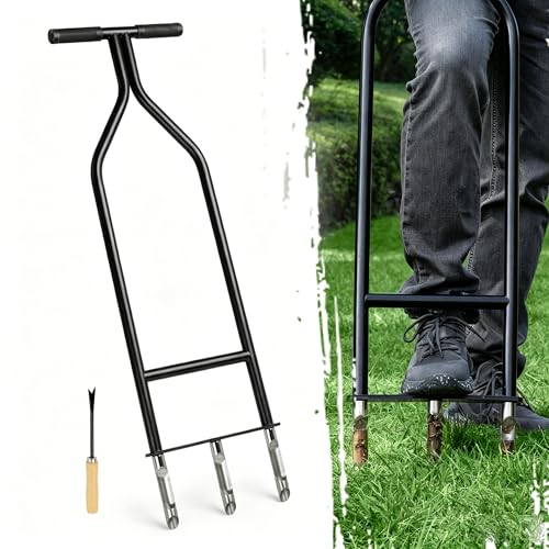 Core Aerator with Weeder, Heavy Duty Lawn Aerator Tool, - size: Core Aerator + Weeder