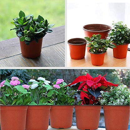 Baaxxango 100 Pcs 3.5 Inch Plastic Seedlings Plants,Nursery Pots,Seed Starting Pot for Succulents, Seedlings, Cuttings, Transplanting - size: 100 Pcs 3.5 Inch