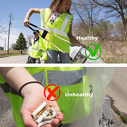 Long Trash & Garbage Picker Grabber Tool,Lightweight Aluminium & Rustproof,Litter Pick Up Stick,Trash Tong, Reaching Assist Tool, Garden Nabber Plogging