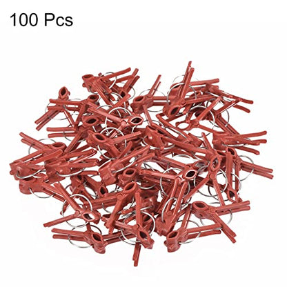 MECCANIXITY Plant Grafting Clips Plastic Curved Mouth Garden Clamps Fixing Connects Gardening Tool for Vegetable Vine Pack of 100