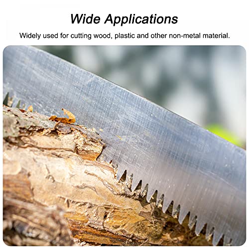 uxcell 10 Inch Pruning Saws Straight Blade Hand Saw Wood Handle for Camping