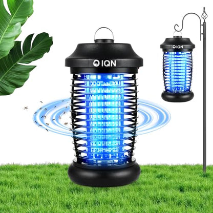 Bug Zapper Outdoor, Electric Plug-in Mosquito Zapper with 15W UV Light - color: Matte Black