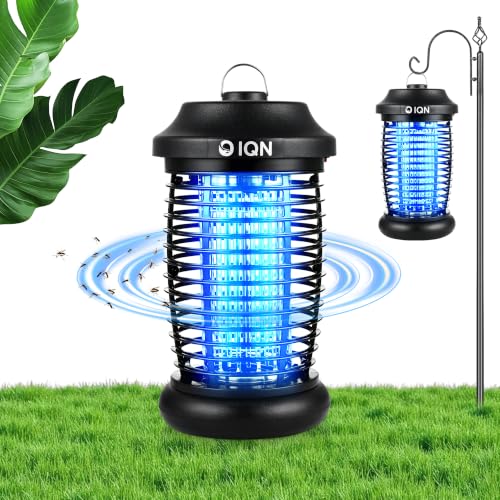 Bug Zapper Outdoor, Electric Plug-in Mosquito Zapper with 15W UV Light - color: Matte Black