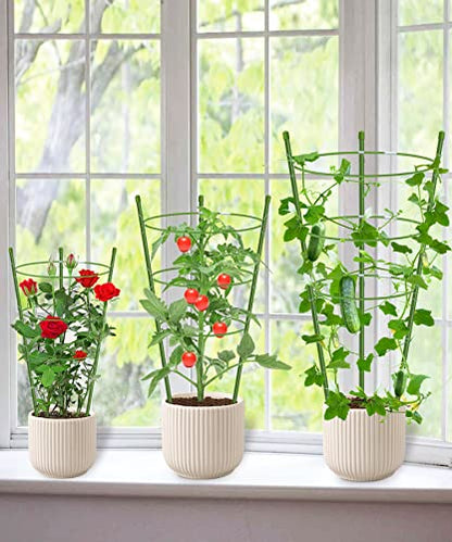 4 Pack Garden Plant Support Tomato Cage, Upgrade 18" Trellis for Climbing Plants, Plant Trellis Kits (18") - size: 18"