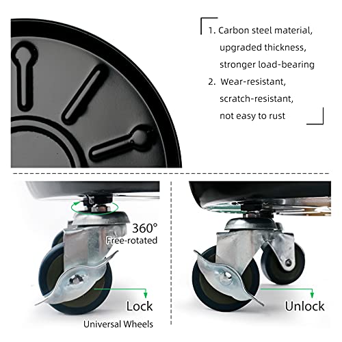 Choclaif Plant Caddy with Wheels 2 Pack 14" Heavy Duty Plant Stand 330lbs - size: 14