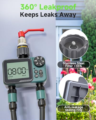 Sprinkler Timer, Programmable Hose Timer for Automatic Watering - size: 2 Outlet