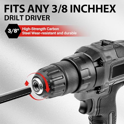 MAZING Auger Drill Bit for Planting, 4Pcs Garden Ground Earth Spiral Drill Bits, Heavy Duty Bulb Planter Tool for Post Hole Digger Plant Flower Bedding Digging, Fit for 3/8" Hex Drive Drill