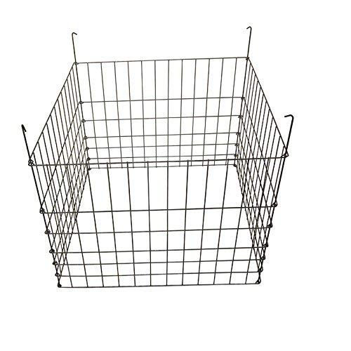 Garden Wire Compost Bin 30x30x24 inches, Black, Garden Bed Fencing