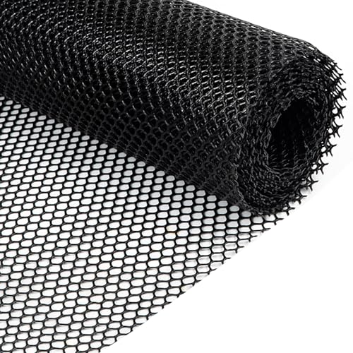 XIFENG Plastic Wire Mesh Fence Roll for Poultry Dogs Rabbit Snake Barrier, Plastic Chicken Fence Wire Fencing Mesh Poultry Netting for Garden Farm(Size:0.47in mesh-98ft L x 3.3ft W Roll,Color:Black) - size: 0.47in mesh-98ft L x 3.3ft W Roll