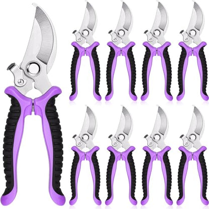 Lothee 9 Pcs Garden Pruning Shears Bulk, Gardening Shears&Scissors, Purple - color: Purple