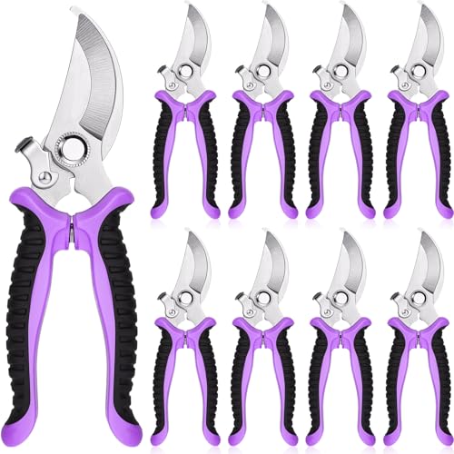 Lothee 9 Pcs Garden Pruning Shears Bulk, Gardening Shears&Scissors, Purple - color: Purple