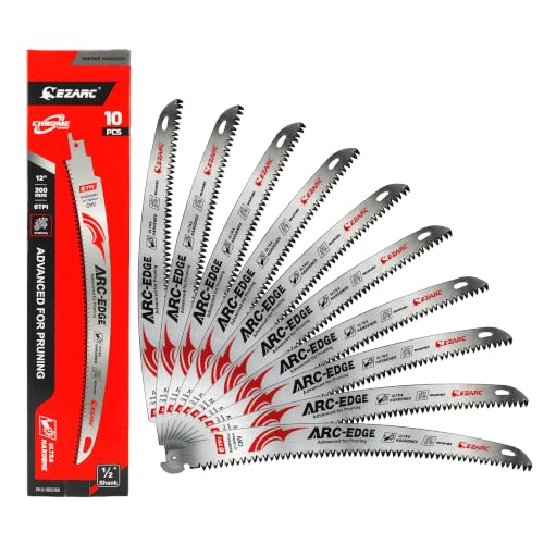 EZARC Arc Edge Reciprocating Saw Blades, 12-Inch 6TPI for Pruning, 10-Pack - size: 12 Inch