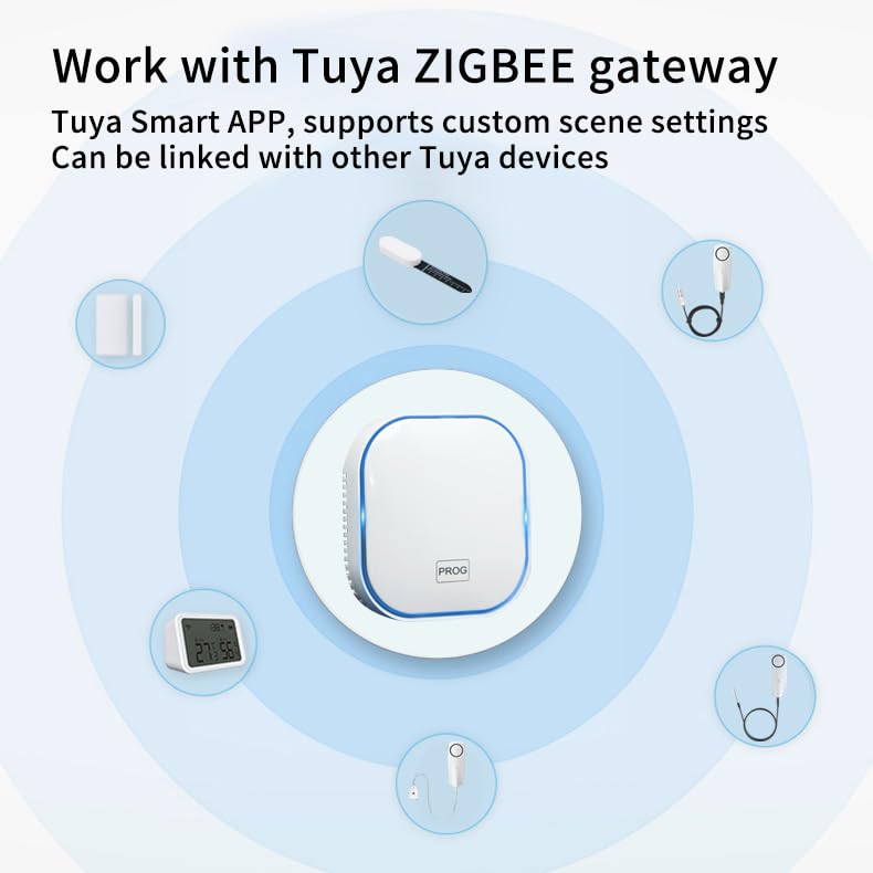 Smart Soil Moisture Meter: Zigbee Soil Moisture Sensor with App Control, Historical Record, Soil Tester with Moisture/Temperature Sensor, Tuya Zigbee Hub Required, Soil Meter for Garden, Plants