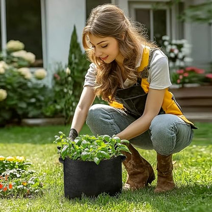 T4U Grow Bags 3 Gallon 10 Pack, Fabric Pots for Outdoor Garden Plants - size: 3 Gallon-10 Packs