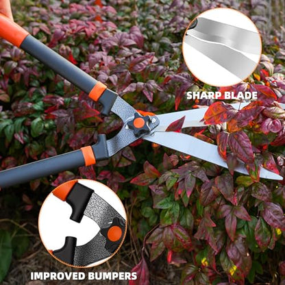 EWPJDK 3-Piece Loppers Hedge Shears Pruners Heavy Duty Combo Clippers - color: Orange