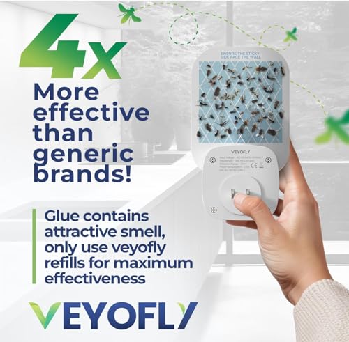 VEYOFLY Official Refill Fruit Fly Traps Indoor, Gnat Trap | 5-Pack - size: 5 Refills Pack