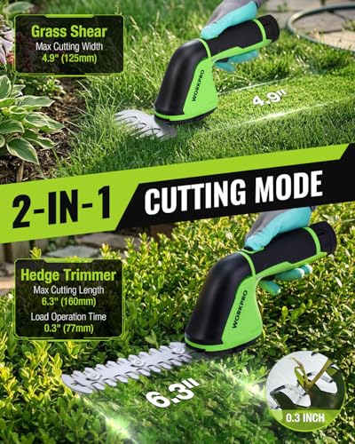 WORKPRO 12V Cordless Grass Shear & Hedge Trimmer