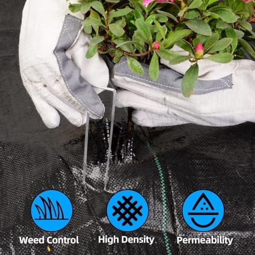 LAVEVE Heavy Duty Weed Barrier Landscape Fabric 3FT x 300FT - size: 3FT×300FT