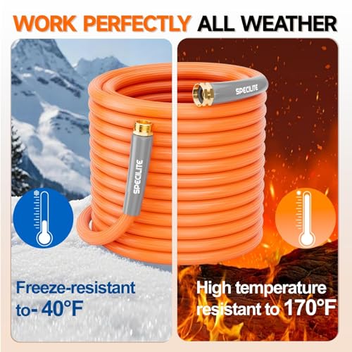 SPECILITE Garden Water Hose 200 ft x 5/8", 450-1300psi for Hot/Cold Water - size: 5/8'' 200FT