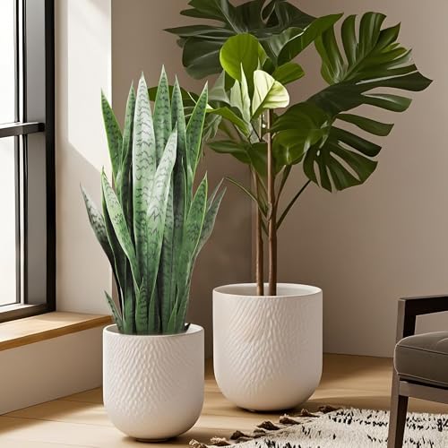 KOL 3FT 2-Pack Artificial Snake Plants, Fake Sansevieria Indoor Outdoor - size: 2 PCS