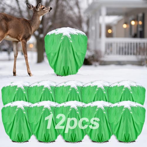 12Pcs 39.3x39.3" 70GSM Thick Plant Covers Freeze Protection for Shrub - size: 39.3in x 39.3in