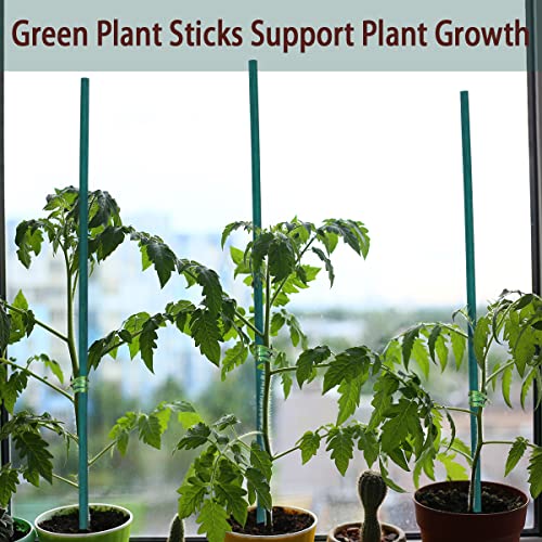 GAGINANG Green Bamboo Plant Stakes, 50 Pcs 18 Inches Floral Support Sticks - size: 18 inch Pack of 50