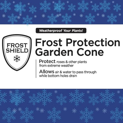 Greenscapes Frost Protection Plant Cone, Reusable Winter Rose Cover, Insulated Shrub Shield, Breathable Cold Weather Plant Protector for Outdoor Gardens, 2 Pack
