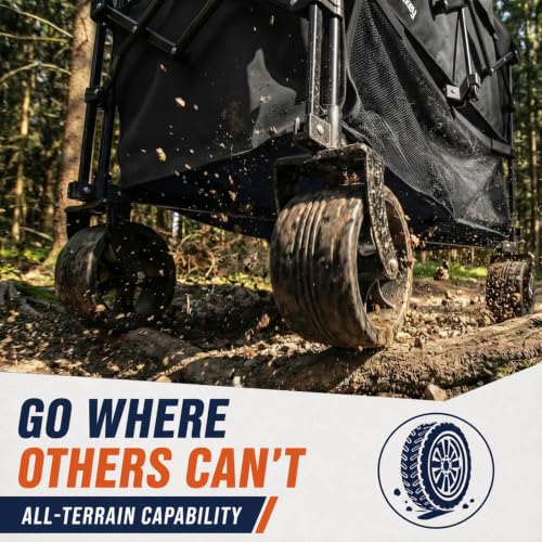 Sekey 400L Double-Decker Wagon, 500 lb Capacity, 50 in Extender - color: Carbon Black