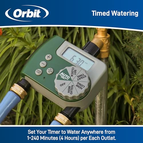 Orbit Programmable Digital Hose Watering Timer, 58910, 2 Outlet (Pack of 4) - size: 2 Outlet (Pack of 4)