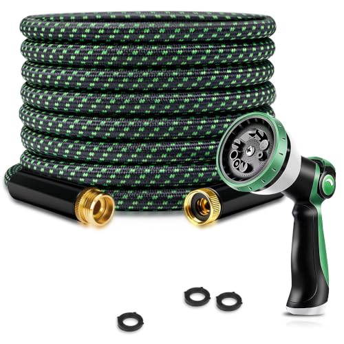 Garden Hose 25FT Lightweight Kink-Free Thick Grip Outdoor (Green) - color: Green
