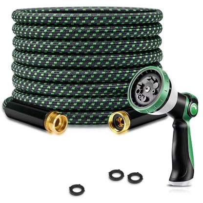 Garden Hose 25FT Lightweight Kink-Free Thick Grip Outdoor (Green) - color: Green