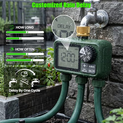 Water Timer for Outdoor Garden Hose, Sprinkler Timer for Garden - style: 3 Zones Brass Inlet