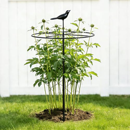 32" Metal Trellis for Climbing Plants - Decorative Garden Stakes