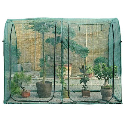 Poray Large Tunnel 8.2'x4' Plant Netting Cover, 6FT Tall Crop Cage Tomato Netting,Pest Guard Cover for Vegetables &Fruits,Durable Gardening Net for Plant and Animal - style: 98*49*72 inches Tunnel Net