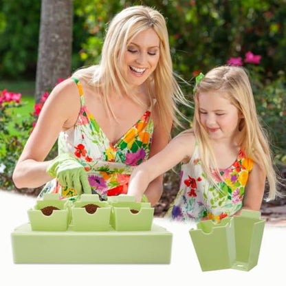 Seed Starter Tray 9-Cell Reusable Plant Starter Kit with Handles