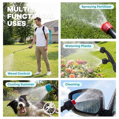 2.64 Gallon Battery Powered Backpack Sprayer, 18V 2Ah Battery - size: 2.64 Gal