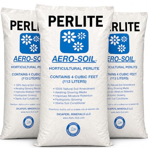 AeroSoil Perlite Premium Horticultural Grade Soil Additive Drainage and Growth - Coarse 4 Cubic Foot 3 Pack - color: 3 PACK