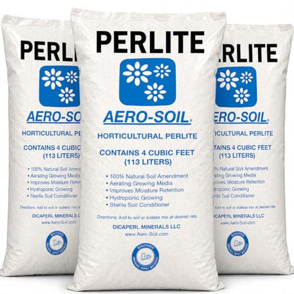 AeroSoil Perlite Premium Horticultural Grade Soil Additive Drainage and Growth - Coarse 4 Cubic Foot 3 Pack - color: 3 PACK