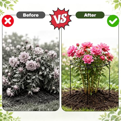 8 Pack Peony Cages and Supports with 100 Cable Ties and a Pair of Scissors