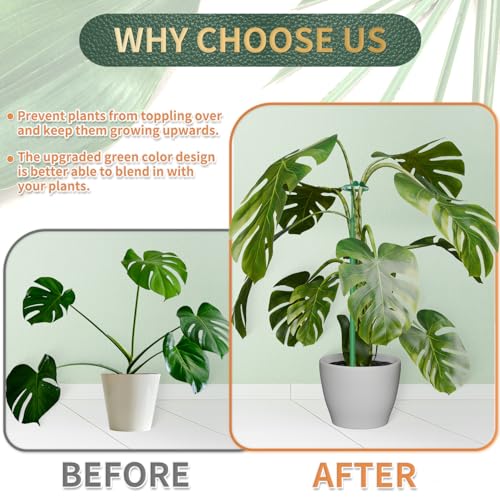Telescoping Plant Stakes, 7Pcs 17.9IN to 42.3IN Adjustable Monstera Support - size: 25Inches 7Pack