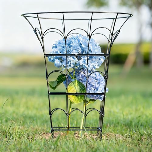 27.5in Snake Plant Support Stakes,M Shape Design Hydrangea Support - color: Black, size: 27.5"x22"